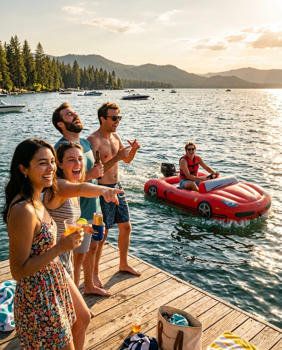 Freunde am See mit dem AquaKing